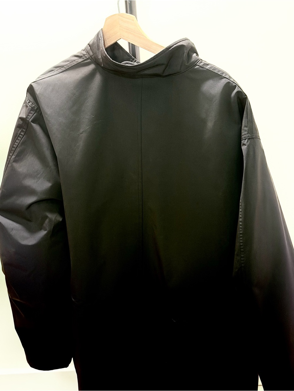 Black Stand-Collar Trench Coat - Picture 4 of 4